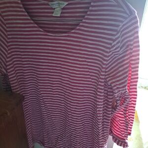 Pink and White Striped Top
